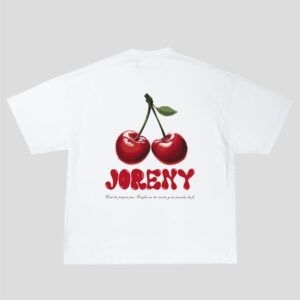 remera parte trasera con diseño "cherry"